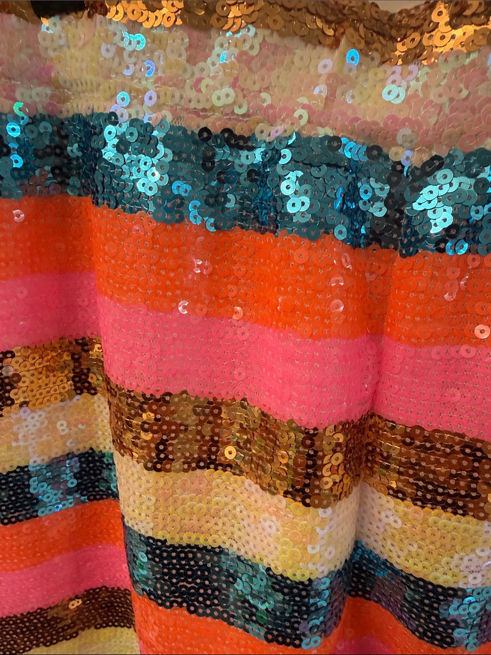 NWOT Sequin Striped Shorts - Picture 8 of 11